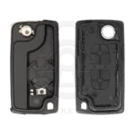 2 Buttons Replacement Flip Remote Key Shell VA2 Blade With Battery Holder For Peugeot 308