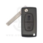 2 Buttons Replacement Shell Case Cover VA2 Blade With Battery Holder For Peugeot 308 Flip Remote Key