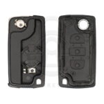 3 Button Replacement Flip Remote Key Shell HU83 With Battery Holder For Peugeot 207 / 307 / 308