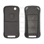 2006-2010 Porsche Cayenne Flip Remote Key Shell Cover 3 Buttons HU66 Blade KR55WK45032