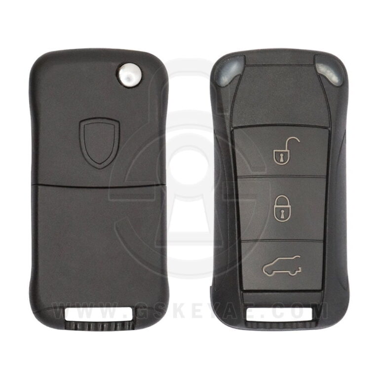 2006-2010 Porsche Cayenne Flip Remote Key Shell Cover 3 Buttons HU66 Blade KR55WK45032