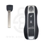 3 Button Replacement Shell Cover HU162 Blade For Porsche Cayenne Panamera Smart Key Remote
