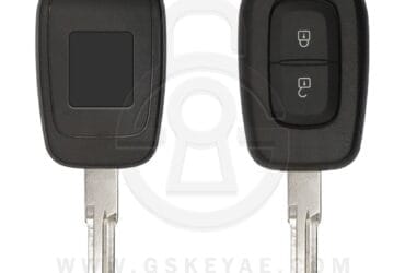 Coque de clé télécommande à tête Renault Dacia (2013-2017) 2 boutons HU136