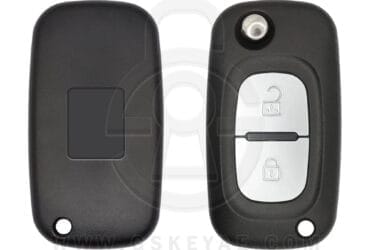 Coque de clé pliante télécommande pour Renault Clio 3 Master Kangoo (2006-2015) 2 boutons