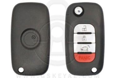 Coque de clé télécommande pliante 4 boutons pour Smart Fortwo Forfour (W453) 2015-2017