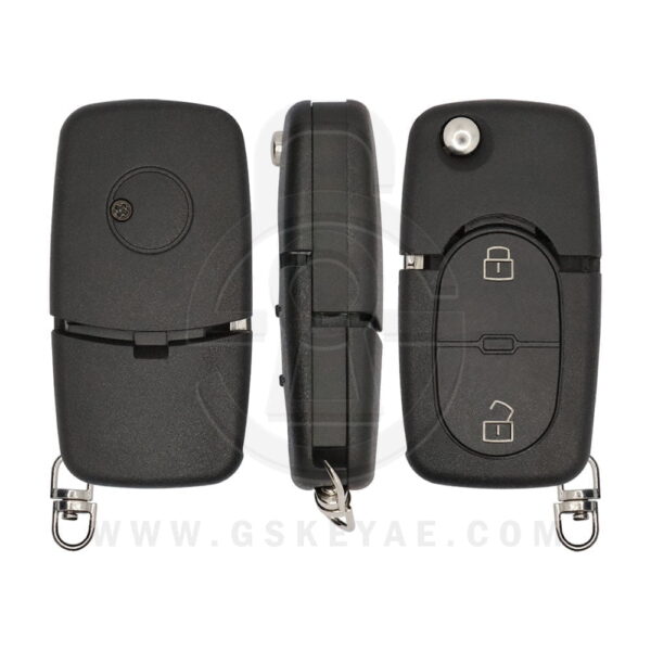 1995-2005 VW Volkswagen Flip Remote Key Shell Cover 2 Buttons HU66 Key Blank Blade