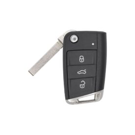 VW Volkswagen MQB Flip Remote Key Shell Case Cover 3 Button HU66 Blade
