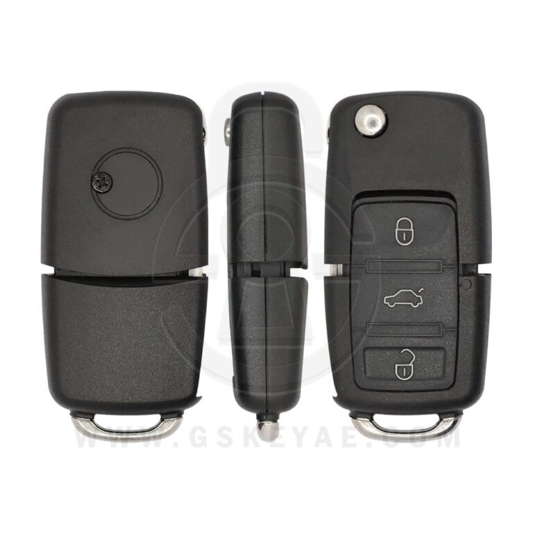 2000-2010 VW Volkswagen Seat Skoda Flip Remote Key Shell 3 Button HU66