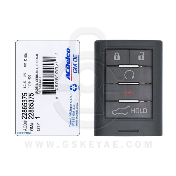 2010-2015 Genuine Cadillac SRX Smart Key Remote 5 Button 315MHz 22865375 20984227 13502537 OEM (1)