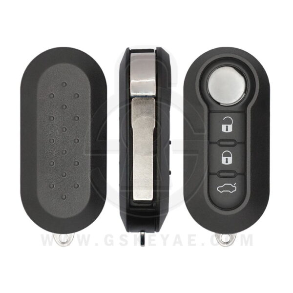 2007-2016 Fiat Doblo Abarth Flip Key Remote 3 Button Delphi BSI Type 433MHz 71752289