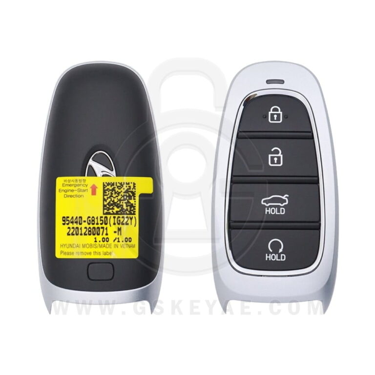2022 Genuine Hyundai Azera Smart Key Remote 4 Button 433MHz 95440-G8150 (OEM)