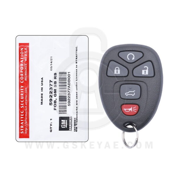 GM GMC Chevrolet Cadillac Keyless Entry Remote 5 Buttons 315MHz OUC60221 5922377 STRATTEC