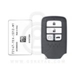 Genuine Honda Civic Smart Key Remote 4 Button 433MHz 72147-TEX-Z012-M1 72147TEXZ012M1