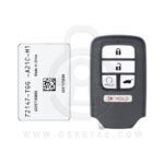 2016-2020 Honda CR-V Pilot EX Smart Key Remote 5 Button 433MHz KR5V2X 72147-TGG-A210-M1 (OEM) (1)