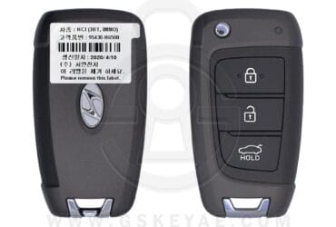 2018-2019 Genuine Hyundai Accent Flip Key Remote 3 Button 433MHz 95430-H6500 (OEM)