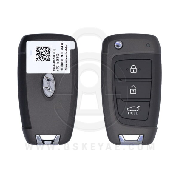2021 Genuine Hyundai Accent Flip Key Remote 3 Button 433MHz 95430-H6700 (OEM)