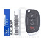 2011-2014 Genuine Hyundai Azera Flip Key Remote 4 Button 433MHz 95431-3V000 (OEM) (1)