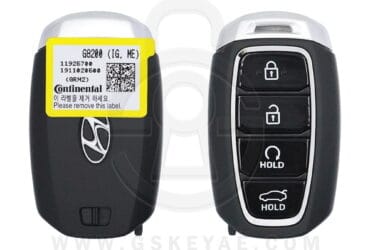 2018-2020 Genuine Hyundai Azera Smart Key Remote 4 Button 433MHz 95440-G82004X (OEM)