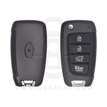 2018-2021 Hyundai Elantra Accent Santa Fe Kona Flip Remote Key Shell Cover 4 Button HU134 Blade