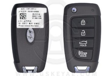 Télécommande pliante d’origine Hyundai Elantra 2021 4 boutons 433MHz 95430-AA000