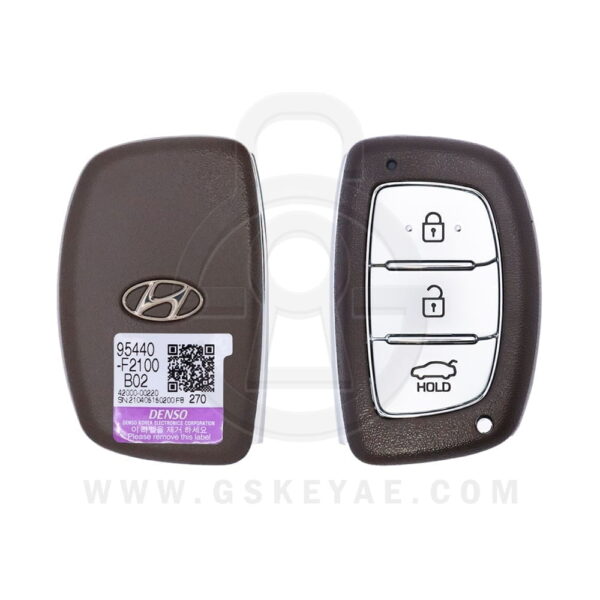 2017 Genuine Hyundai Elantra Smart Key Remote 3 Button 433MHz 95440-F2100 95440F2100 (OEM)