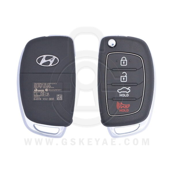2013-2015 Genuine Hyundai I40 Flip Key Remote 4 Button 433MHz 95430-3Z521 (OEM)
