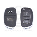 2016-2018 Genuine Hyundai Santa Fe Flip Key Remote 3 Button 433MHz 95430-2W410 (OEM)