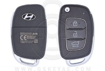 2016-2018 Genuine Hyundai Santa Fe Flip Key Remote 3 Button 433MHz 95430-2W410 (OEM)