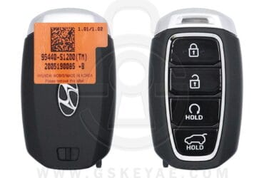 2018-2020 Hyundai Santa Fe Smart Key Remote 4 Button 433MHz TQ8-FOB-4F19 P/N 95440-S1200 (OEM)