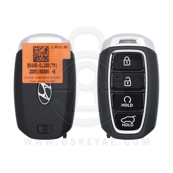 2018-2020 Hyundai Santa Fe Smart Key Remote 4 Button 433MHz TQ8-FOB-4F19 P/N 95440-S1200 (OEM)