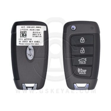 2019-2022 Genuine Hyundai Sonata Flip Key Remote 4 Button 433MHz 95430-L1000 OEM American Key