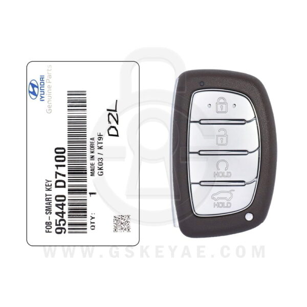 2019-2020 Genuine Hyundai Tucson Smart Key Remote 4 Button 433MHz 95440-D7100 (OEM) (1)