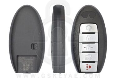 Coque de clé télécommande intelligente Infiniti QX Series Q Series 2013-2019 5 boutons