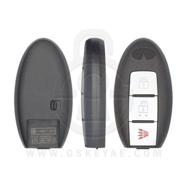 2007-2015 Infiniti Smart Remote Key Shell Cover 3 Button Middle Battery Type KR55WK48903