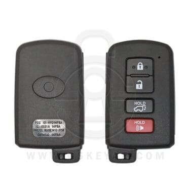 2016-2017 Lonsdor Toyota Land Cruiser Smart Key Remote 4 Button 433MHz 0010 89904-60E40