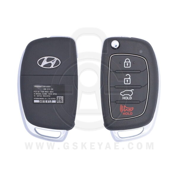 2013-2016 Original Hyundai Santa Fe Flip Key Remote 4 Button 315MHz TQ8-RKE-3F04 95430-4Z100