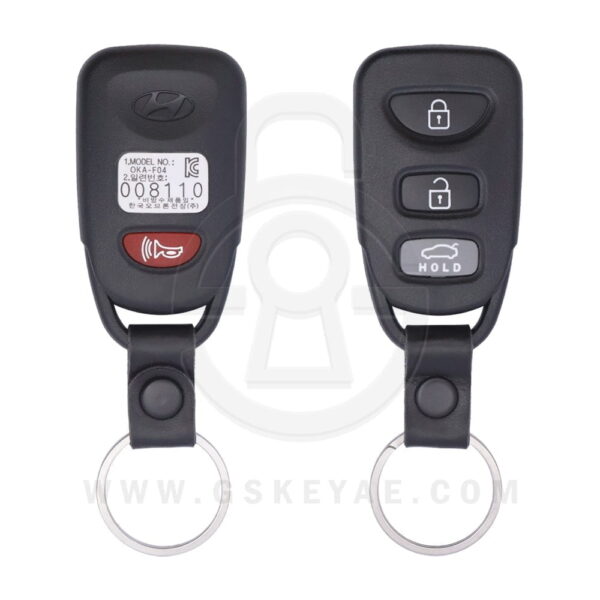2008-2009 Original Hyundai Sonata Medal Keyless Entry Remote 4 Button 433MHz OKA-F04 95430-3K010