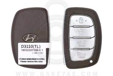 2017-2019 Original Hyundai Tucson Smart Key Remote 4 Button 433MHz 95440-D3110