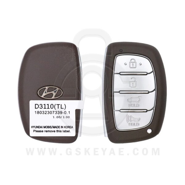 2017-2019 Original Hyundai Tucson Smart Key Remote 4 Button 433MHz 95440-D3110