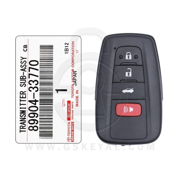 2018-2022 Genuine Toyota Camry Hybrid Smart Key Remote 4 Button 433MHz 89904-33770 (OEM) (1)