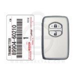 2008 Genuine Toyota Land Cruiser Smart Key Remote 2 Button 433MHz 89904-60210 (OEM) (1)