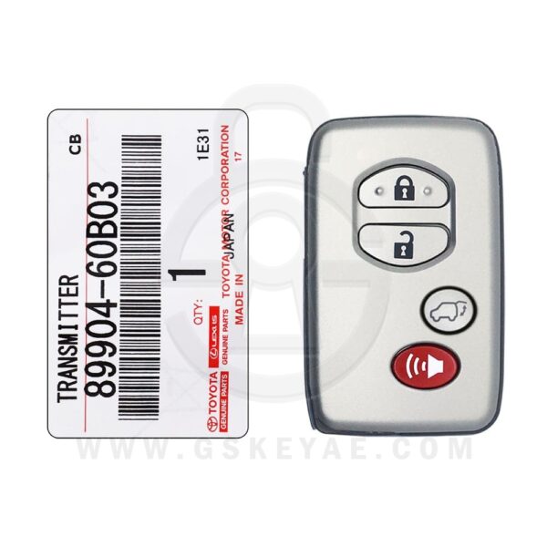 2013-2015 Genuine Toyota Land Cruiser Smart Key Remote 4 Button 433MHz 89904-60B03 (OEM) (1)