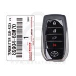 2018-2019 Genuine Toyota Land Cruiser Smart Key Remote 4 Button 433MHz 89904-60M70 (OEM) (1)