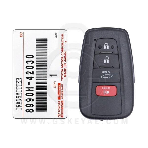 2021 Genuine Toyota RAV4 Smart Key Proximity Remote 4 Button 315MHz 8990H-42030 (OEM) (1)