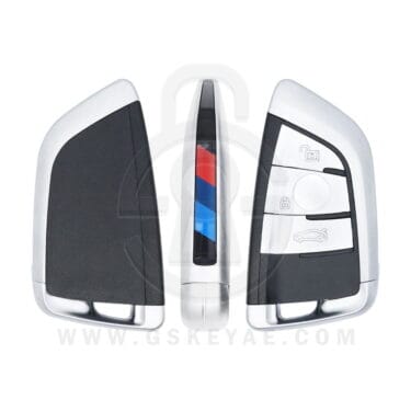 2011-2018 BMW FEM F-Series Smart Remote Key Shell Case Cover 3 Button Silver HU100R