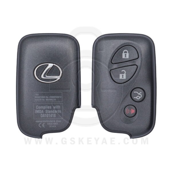2012 Genuine Lexus LS460 Smart Key Remote 4 Button 433MHz Keyless Go 89904-50G14 (OEM)