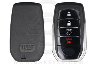 Clé intelligente Toyota Land Cruiser 2018-2019 4 boutons 433MHz BJ2EW 89904-60N20 Après-marché