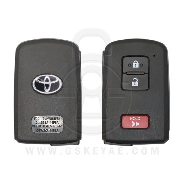 2012-2019 Toyota Prius RAV4 Smart Key Remote 3 Button 315MHz HYQ14FBA 89904-52290 (USED)