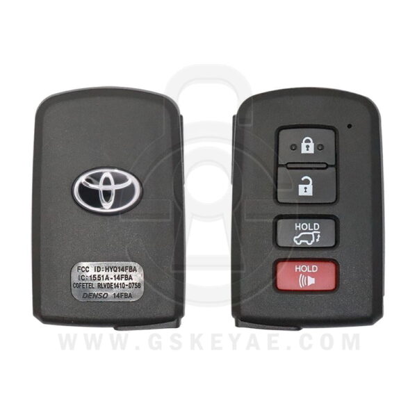 2013-2018 Genuine Toyota RAV4 Smart Key Remote 4 Button 315MHz HYQ14FBA 89904-0R080 USED