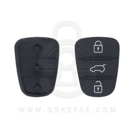 3 Button w/Hatch Silicone Rubber Pad For KIA Ceed Hyundai Tucson Sonata Flip Remote Key Shell